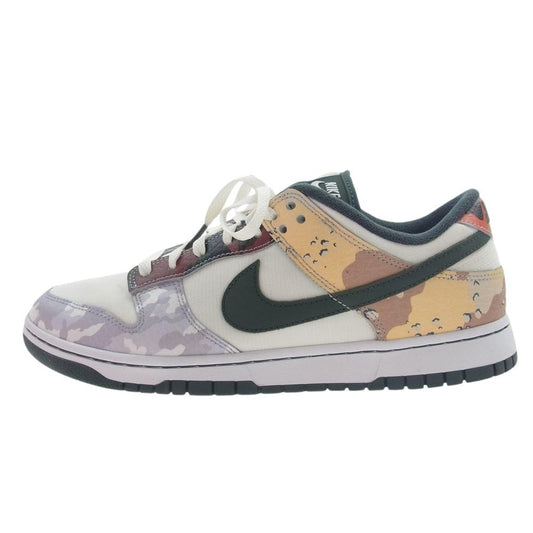 NIKE ナイキ DH0957-100 DUNK LOW SE MULTI CAMO ダンクロー セイル ヴィンテージグリーン ローカット スニーカー マルチカラー系 29cm【中古】