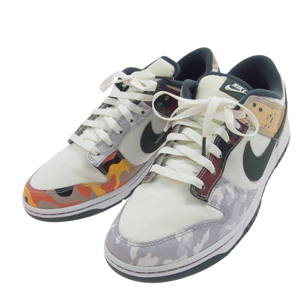 NIKE ナイキ DH0957-100 DUNK LOW SE MULTI CAMO ダンクロー セイル ヴィンテージグリーン ローカット スニーカー マルチカラー系 29cm【中古】
