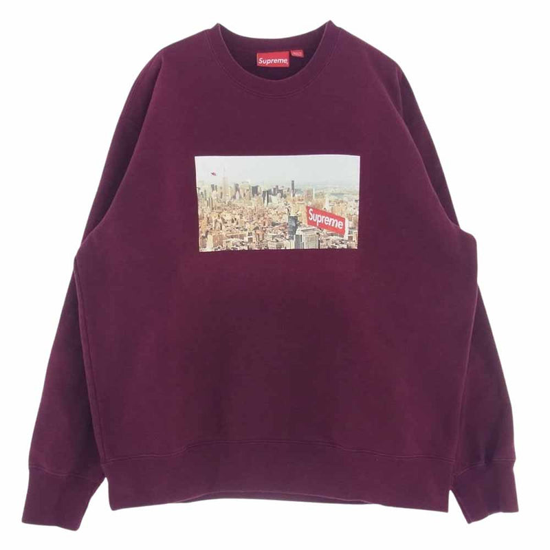 Supreme シュプリーム 20AW Aerial Crewneck エアリアル クルーネック スウェット ワインレッド系 L【中古】