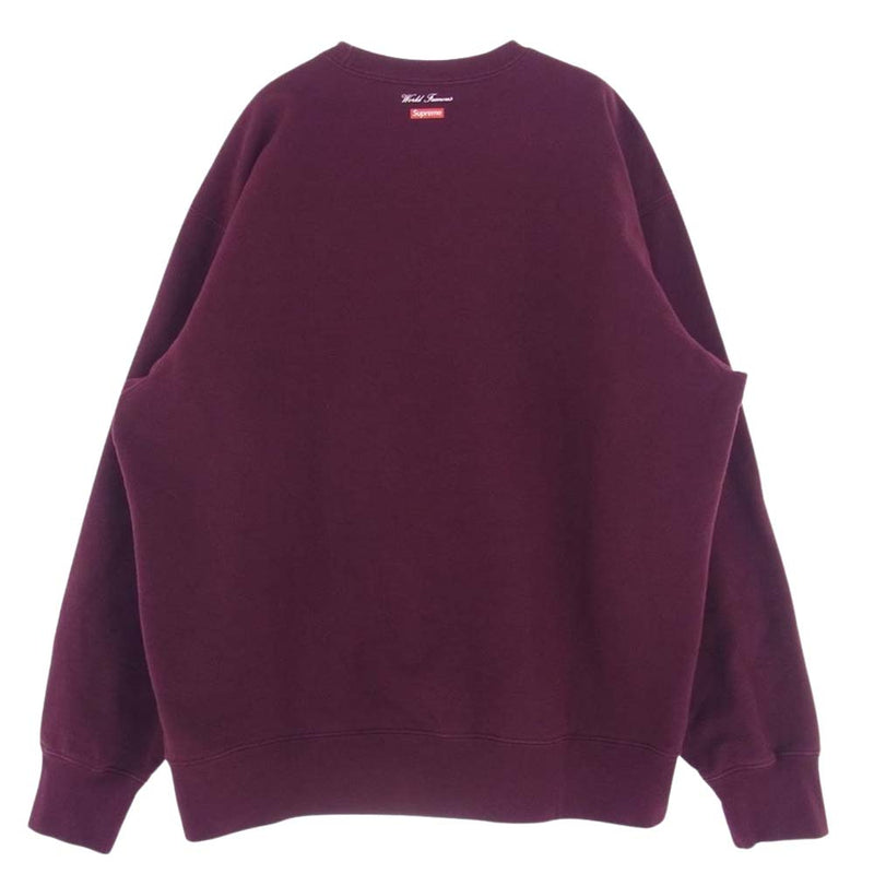 Supreme シュプリーム 20AW Aerial Crewneck エアリアル クルーネック スウェット ワインレッド系 L【中古】