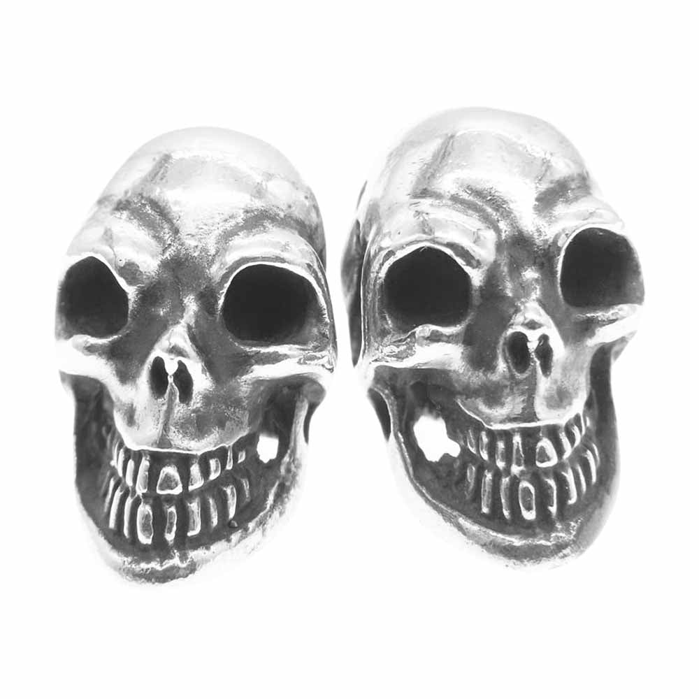 GABOR ガボール HAPPY SKULL ハッピースカルビーズ 2個セット シルバー系【中古】