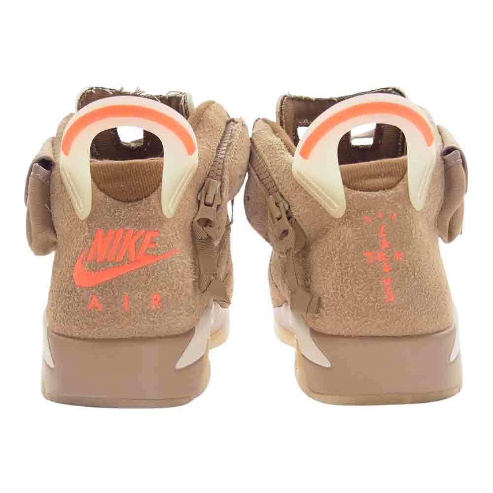 NIKE ナイキ DH0690-200 × Travis Scott  Air Jordan 6  British Khaki トラビス スコット ジョーダン  6 レトロ スニーカー ライトブラウン系 26.5cm【中古】