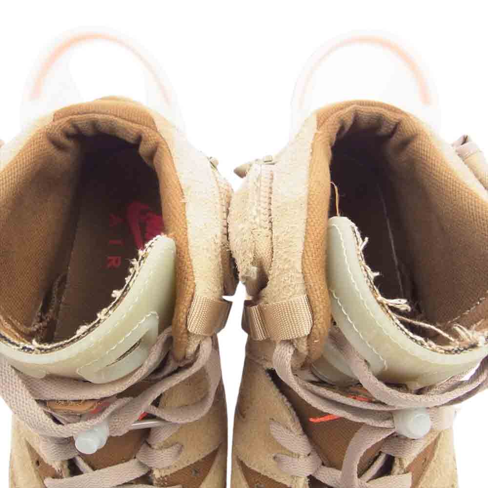NIKE ナイキ DH0690-200 × Travis Scott  Air Jordan 6  British Khaki トラビス スコット ジョーダン  6 レトロ スニーカー ライトブラウン系 26.5cm【中古】