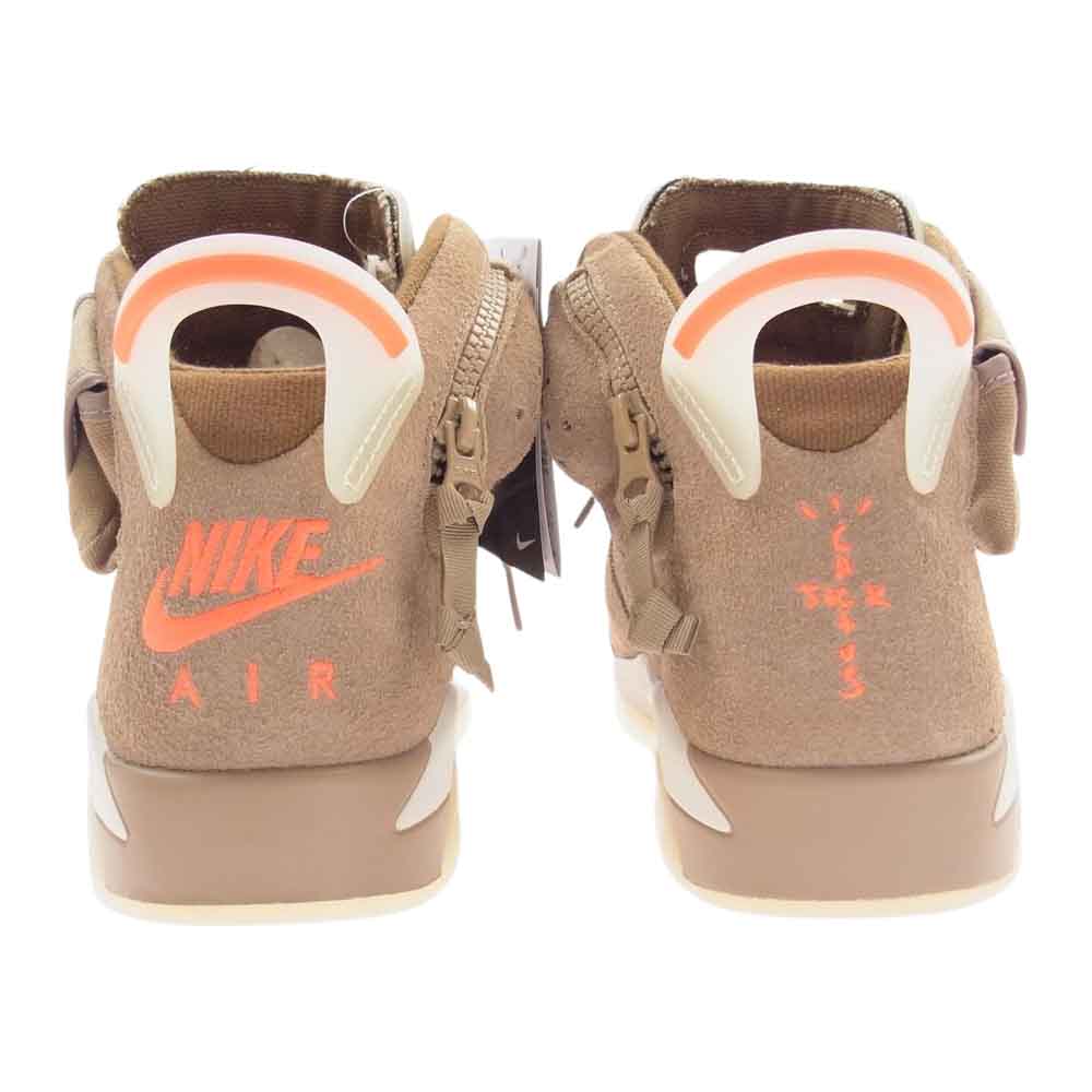 NIKE ナイキ DH0690-200 × Travis Scott  Air Jordan 6  British Khaki トラビス スコット ジョーダン  6 レトロ スニーカー ライトブラウン系 26cm【新古品】【未使用】【中古】