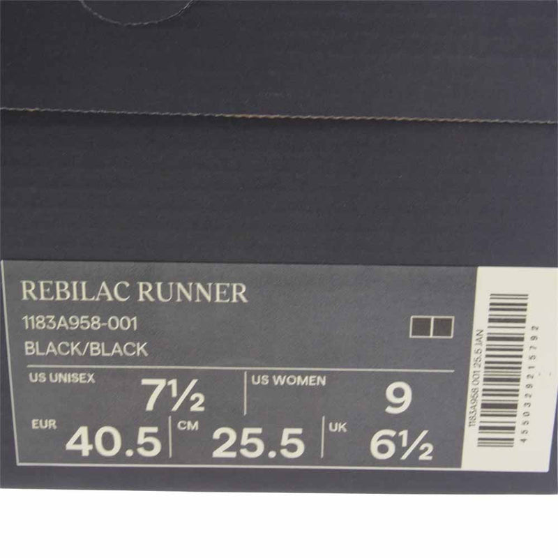 ONITSUKA TIGER オニツカタイガー 1183A958 REBILAC RUNNER レビックランナー スエード スニーカー ブラック系 25.5cm【中古】