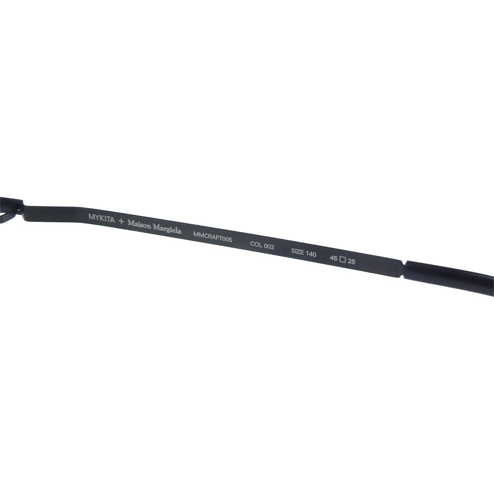 MAISON MARGIELA メゾンマルジェラ MMCRAFT005 × MYKITA マイキータ COL.268 Shiny Black サングラス 眼鏡 ブラック系 140 45□25【中古】