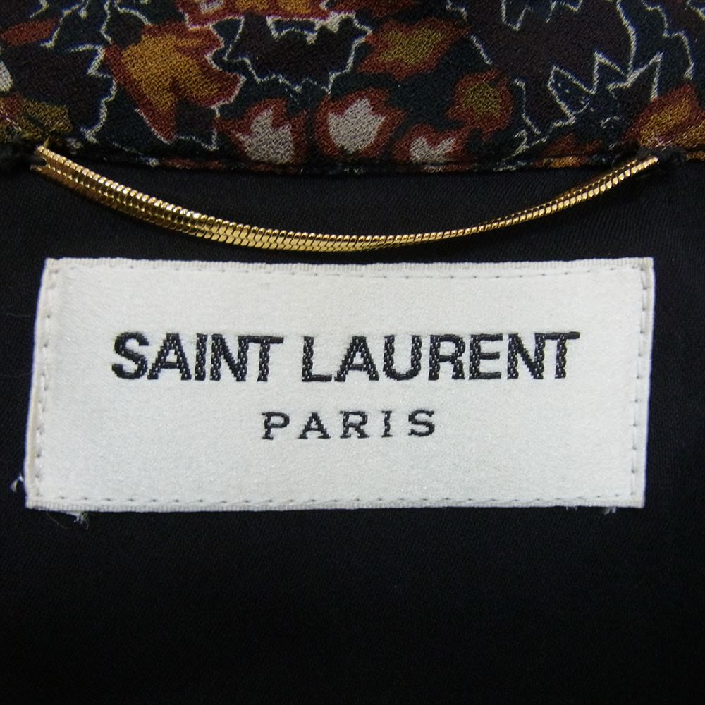 SAINT LAURENT サンローラン 436951 Y302N Paisley Long Dress ペイズリー ロング ドレス ワンピース ブラウン系 42【中古】