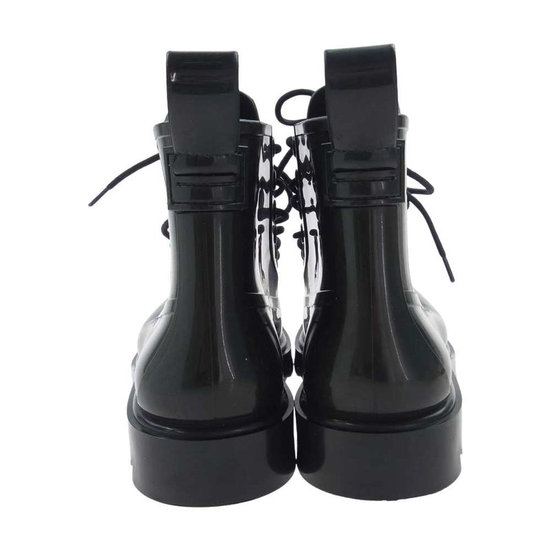 BOTTEGAVENETA ボッテガヴェネタ Stride Ankle Boots Shinny Rubber ストライド アンクル ラバー ブーツ ダークグリーン系 40【中古】