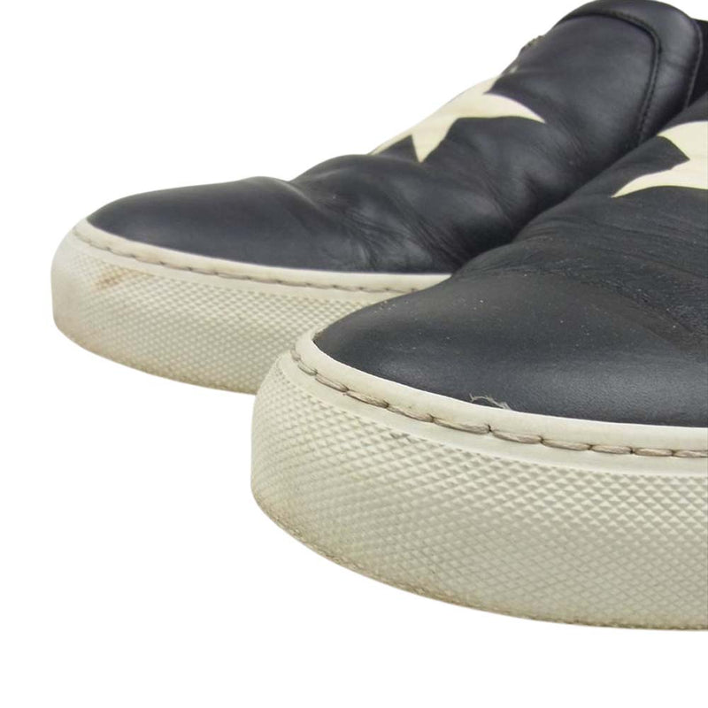 GIVENCHY ジバンシィ SKATE レザー スリッポン スニーカー スター ブラック系 44【中古】