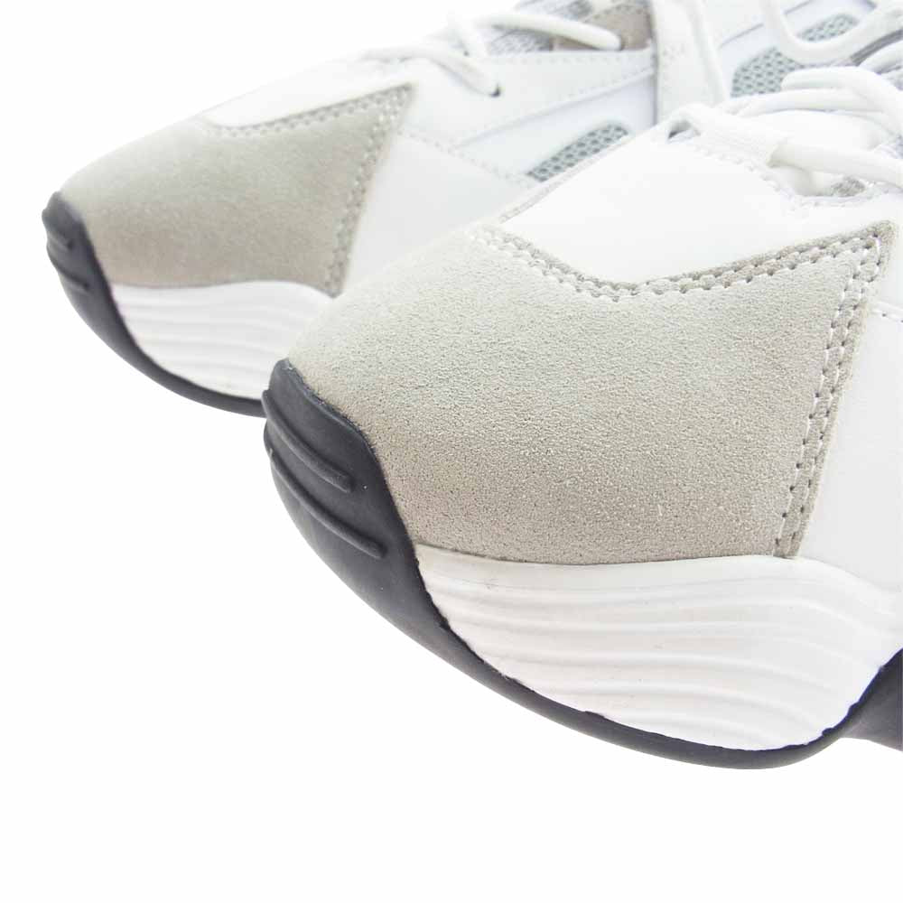 Emporio Armani エンポリオ・アルマーニ X4X286 XM243 sneakersy スエード レザー メッシュ スニーカー ホワイト系 EUR 44【中古】