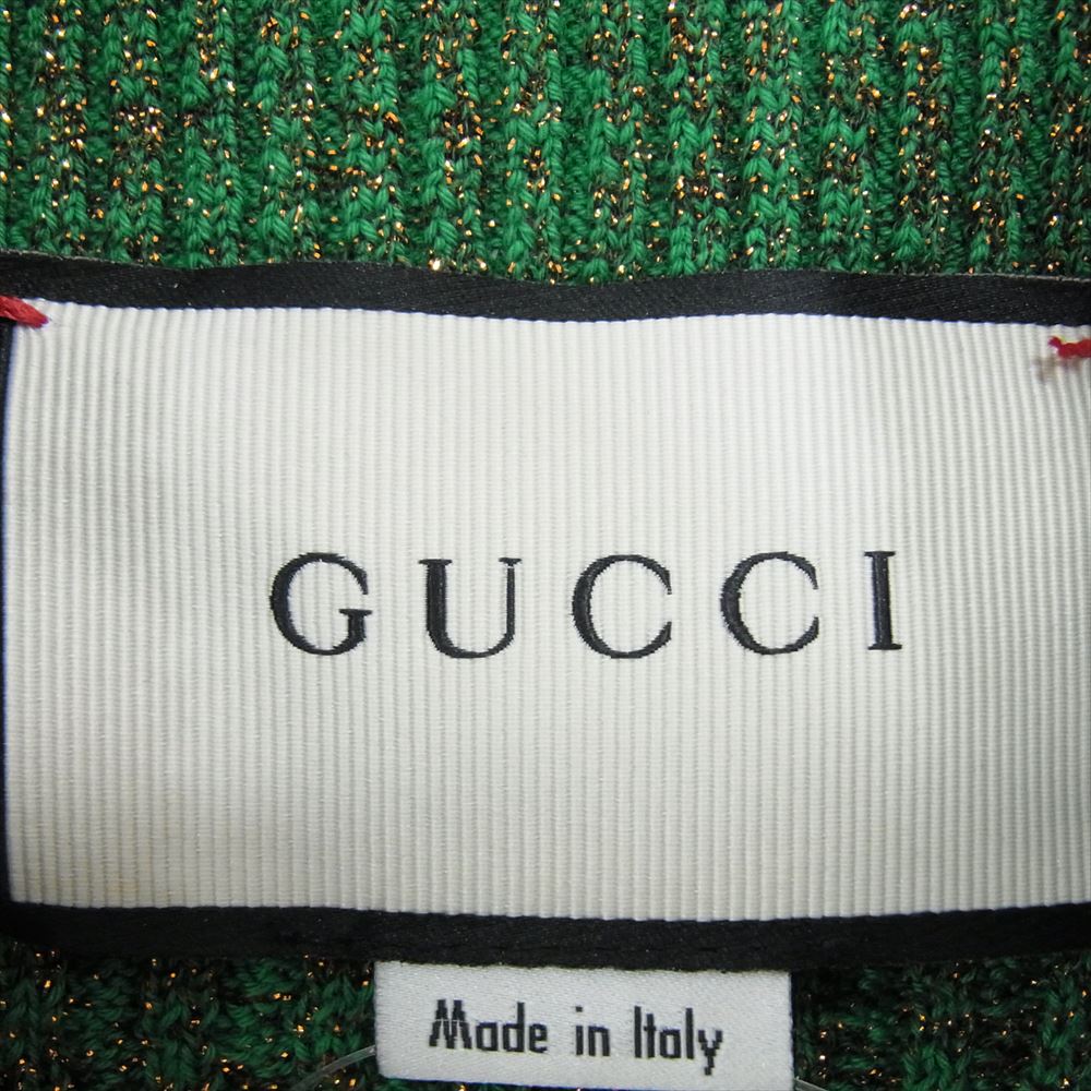 GUCCI グッチ 19AW 562675 Turtle Neck Sweater ラメ タートルネック セーター ニット グリーン系 XL【中古】