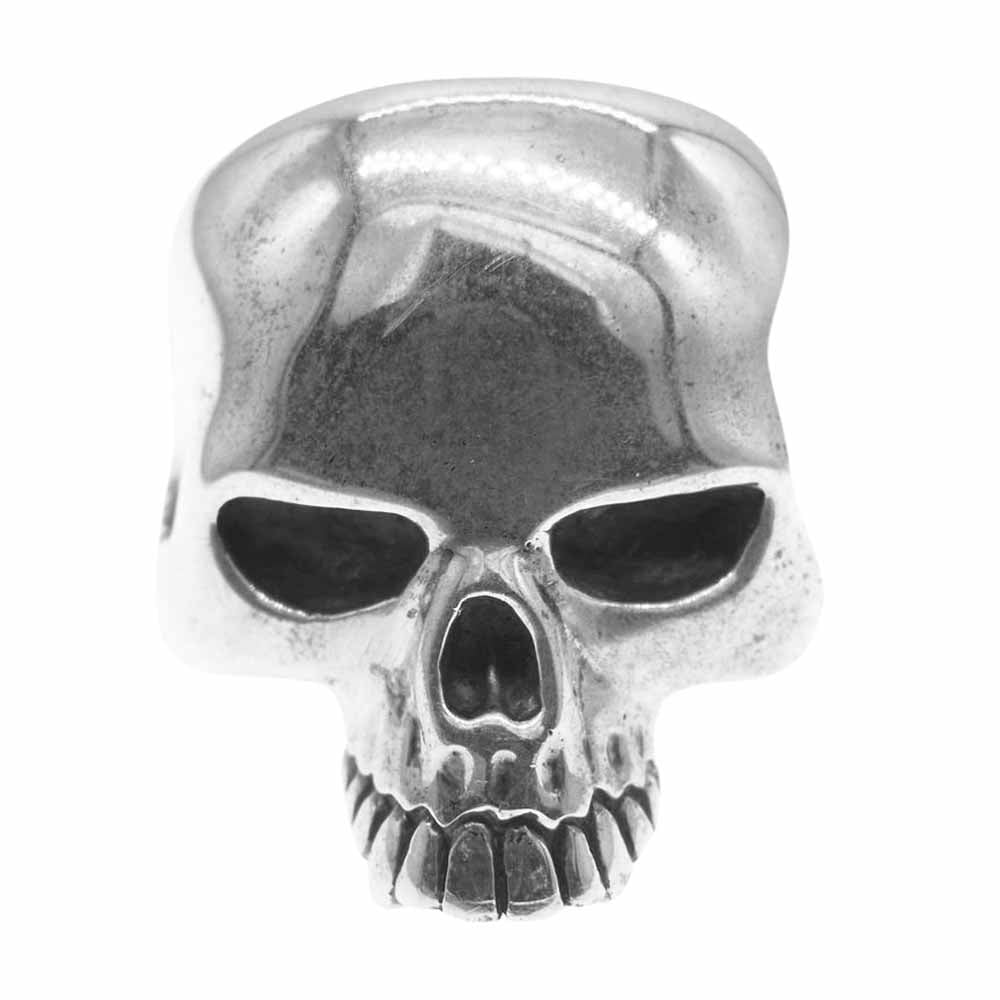 CRAZY PIG クレイジーピッグ CPD27 ギャランティ付属 LARGE EVIL SKULL ラージ エビル スカル キース リング シルバー系 17.5号【中古】