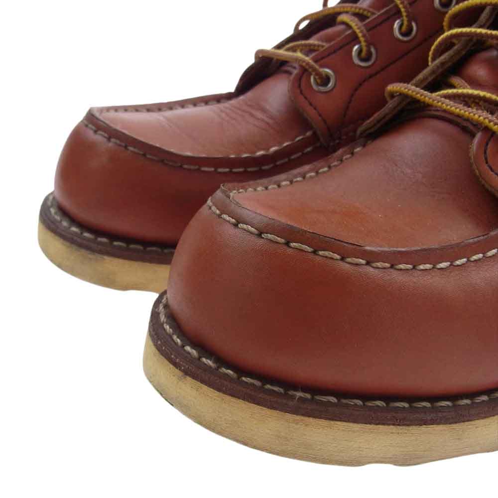 RED WING レッドウィング 8875 6inch CLASSIC MOC TOE 刺繍羽タグ アイリッシュセッター モックトゥ ブーツ オレンジブラウン系 27cm【中古】