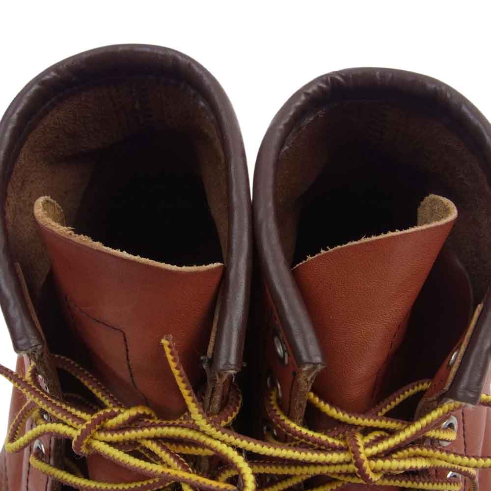 RED WING レッドウィング 8875 6inch CLASSIC MOC TOE 刺繍羽タグ アイリッシュセッター モックトゥ ブーツ オレンジブラウン系 27cm【中古】