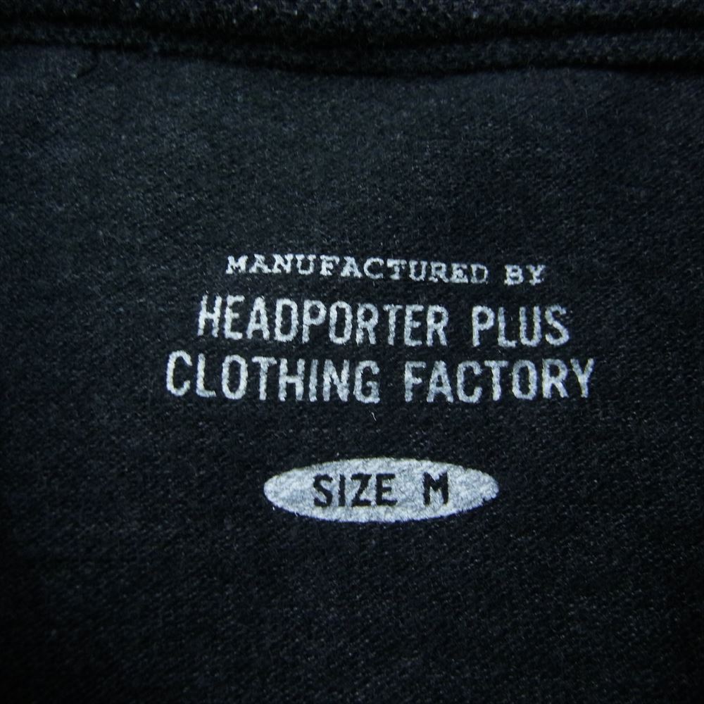 HEAD PORTER ヘッドポーター ロゴワッペン 半袖 ポロシャツ ブラック系 M【中古】