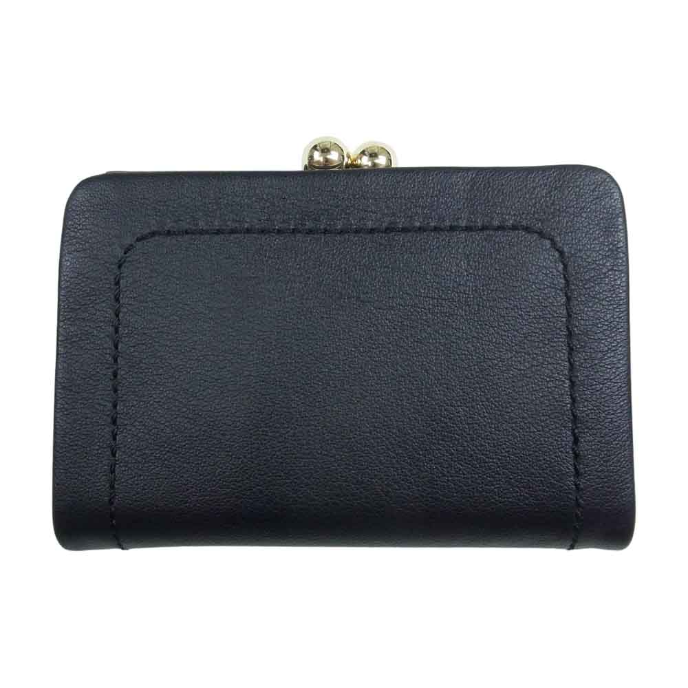 ANNA SUI アナスイ 口金 二つ折り 財布 ブラック系【極上美品】【中古】
