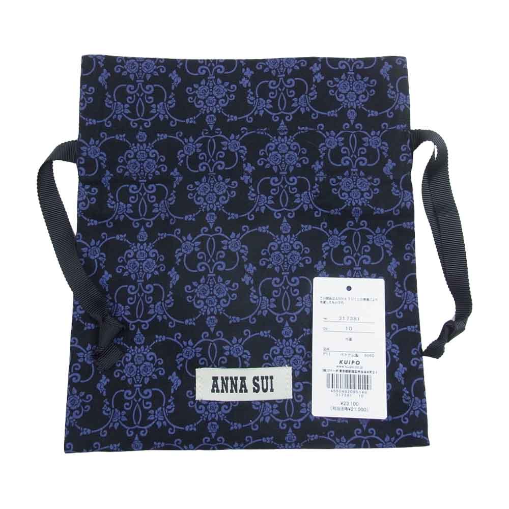 ANNA SUI アナスイ 口金 二つ折り 財布 ブラック系【極上美品】【中古】