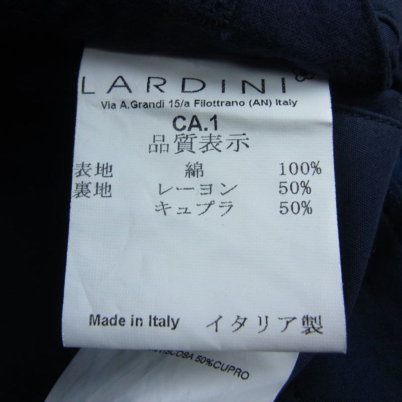 LARDINI ラルディーニ CA.1 ブートニエール付き Loro Piana ロロピアーナ社製生地 RAIN SYSTEM レインシステム トレンチコート ネイビー系 44【中古】