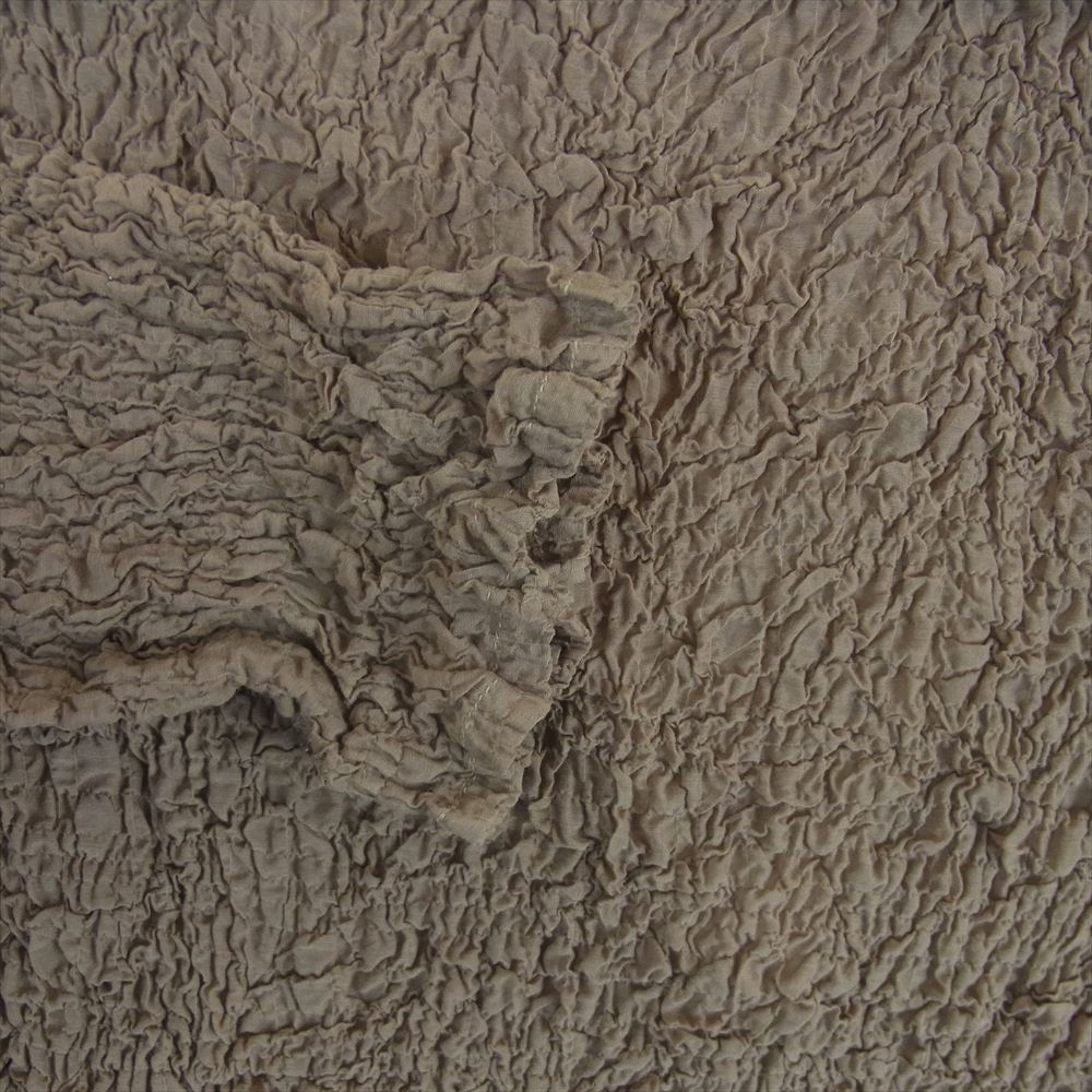 ISSEY MIYAKE イッセイミヤケ MI12FM454 me ミー MI12FM454 カリフラワー パラシュート シワ加工 タートルネック 長袖 カットソー プルオーバ― グレイッシュブラウン系 -【中古】