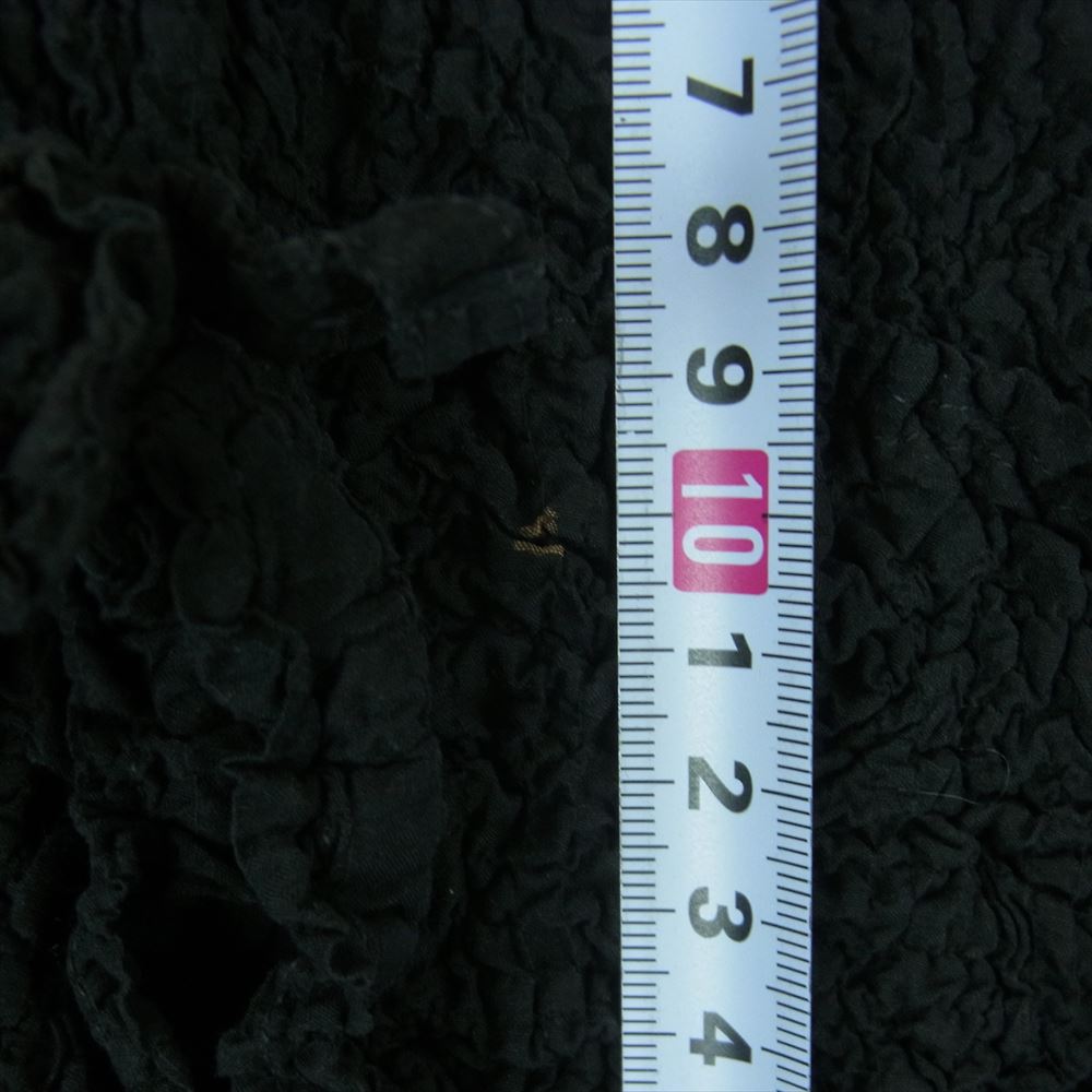 ISSEY MIYAKE イッセイミヤケ MI92FK128 me ミー カリフラワー シワ加工 ポケット付 長袖 シャツ ブラウス ブラック系 -【中古】