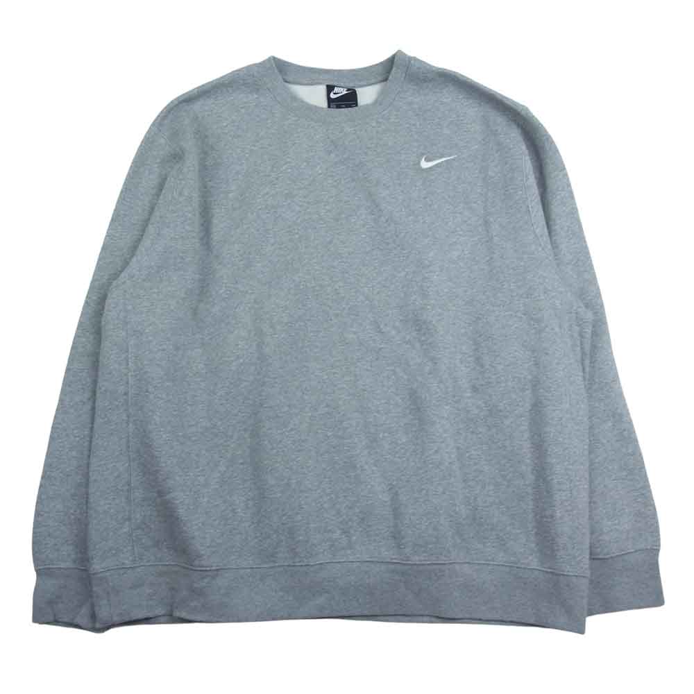 NIKE ナイキ CJ1614-063 CLUB FLEECE CREW 裏毛 クルーネック 長袖 スウェット グレー系 XXL【中古】