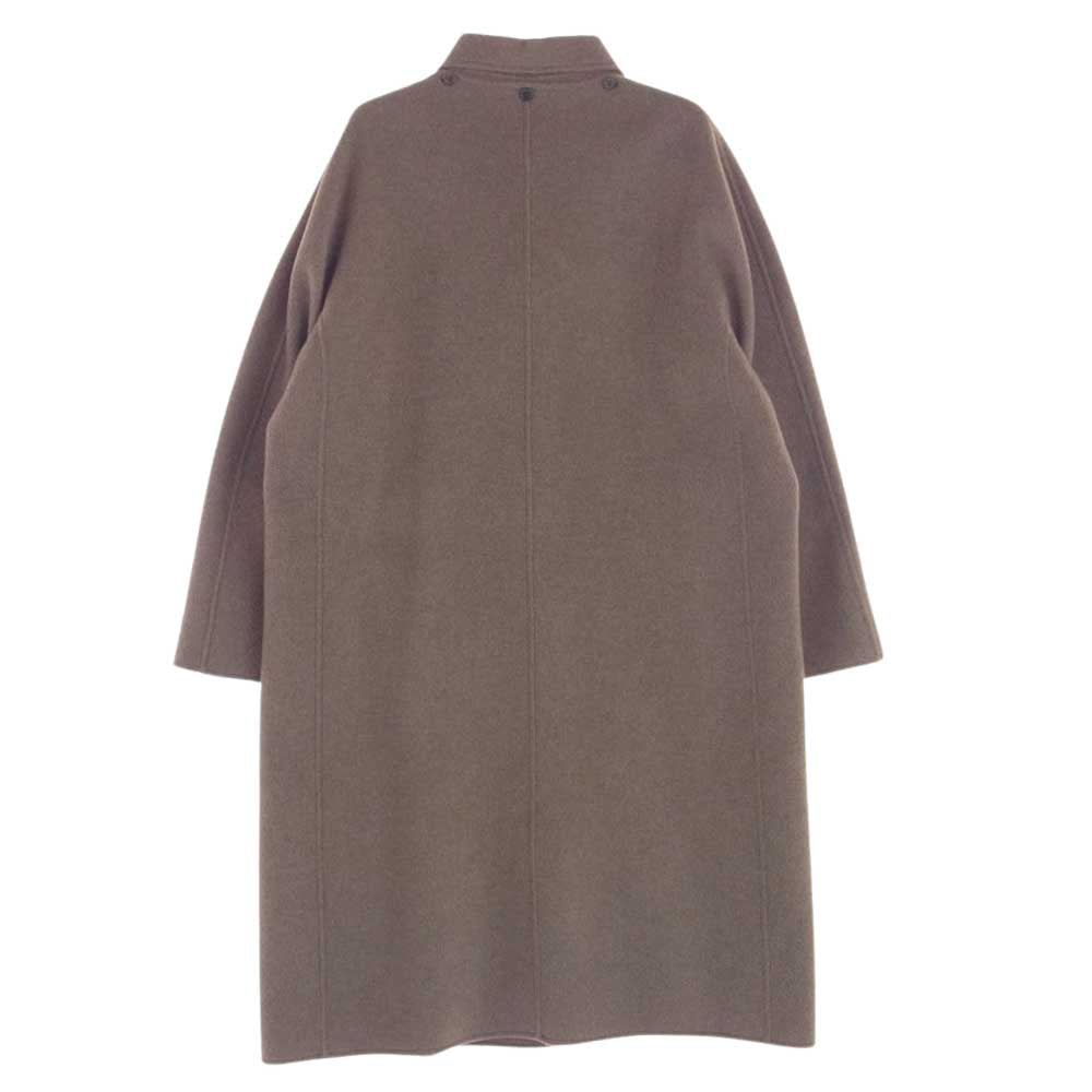セヤ DOUBLE-FACE YAK COAT ダブルフェイス 襟着脱可能 デタッチャブルカラー 2way ヤク コート ブラウン系 L【美品】【中古】