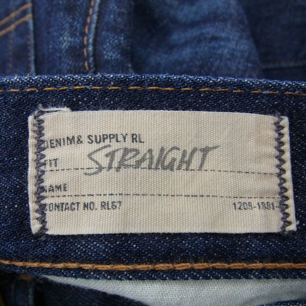RALPH LAUREN ラルフローレン Denim & Supply デニムアンドサプライ ストレート デニム パンツ インディゴブルー系 29【中古】