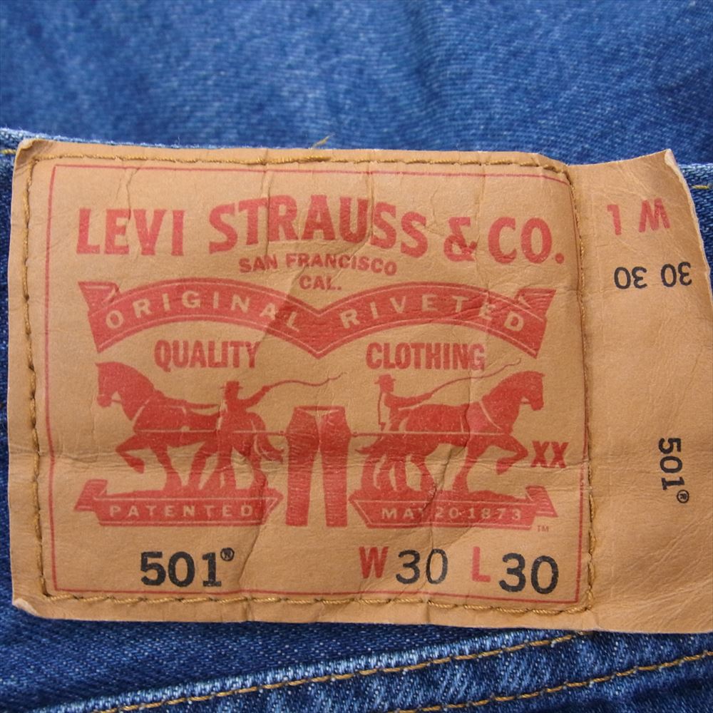 Levi's リーバイス 00501-0000 501 ボタンフラ ストレート デニム パンツ インディゴブルー系 30【中古】