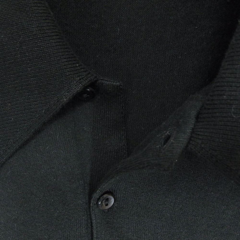 JOHN SMEDLEY ジョンスメドレー 英国製 コットン 長袖 ポロシャツ ブラック系 S【中古】