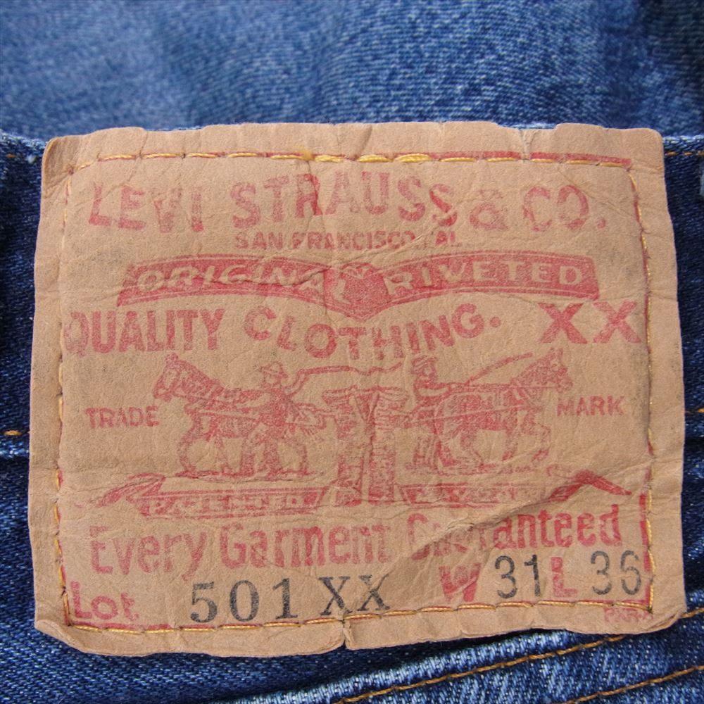 Levi's リーバイス 501-0003 98年製 90s 米国製 バレンシア工場 501XX 復刻 ボタン裏555 ストレート デニム パンツ インディゴブルー系 31【中古】
