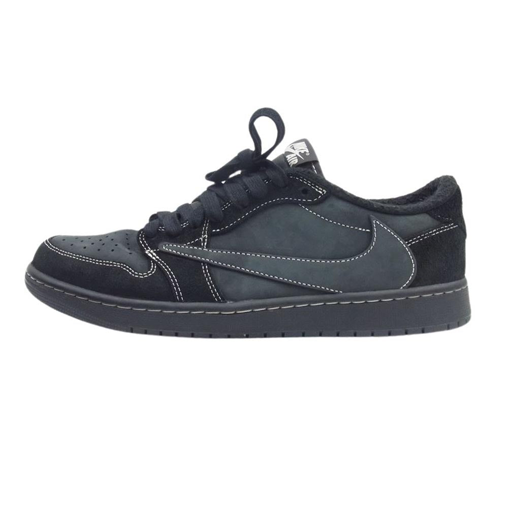 NIKE AIR JORDAN ナイキ ジョーダン DM7866-001 1 フェイクバスター 鑑定済 TRAVIS SCOTT LOW OG SP BLACK PHANTOM トラヴィススコット ブラックファントム ローカット スニーカー ブラック系 28.5cm【中古】