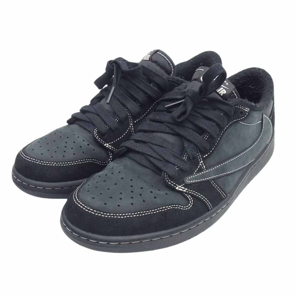 NIKE AIR JORDAN ナイキ ジョーダン DM7866-001 1 フェイクバスター 鑑定済 TRAVIS SCOTT LOW OG SP BLACK PHANTOM トラヴィススコット ブラックファントム ローカット スニーカー ブラック系 28.5cm【中古】