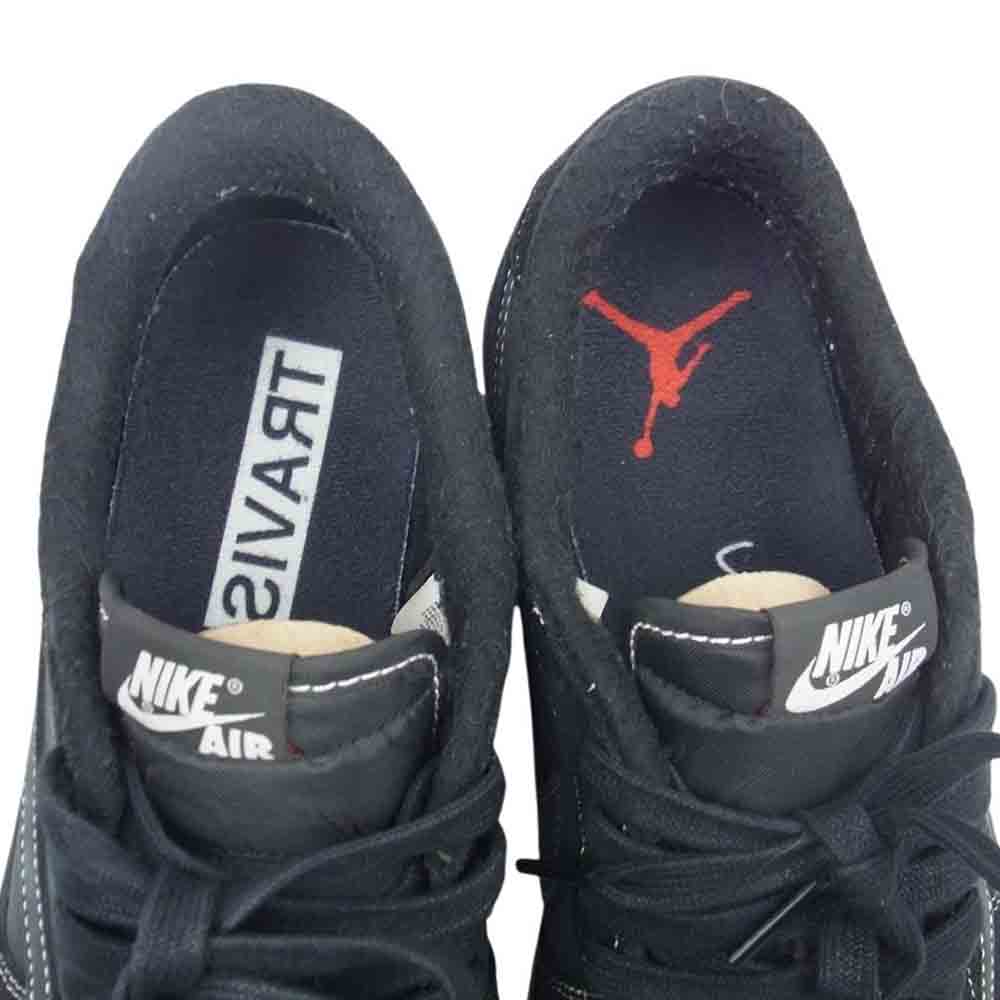 NIKE AIR JORDAN ナイキ ジョーダン DM7866-001 1 フェイクバスター 鑑定済 TRAVIS SCOTT LOW OG SP BLACK PHANTOM トラヴィススコット ブラックファントム ローカット スニーカー ブラック系 28.5cm【中古】