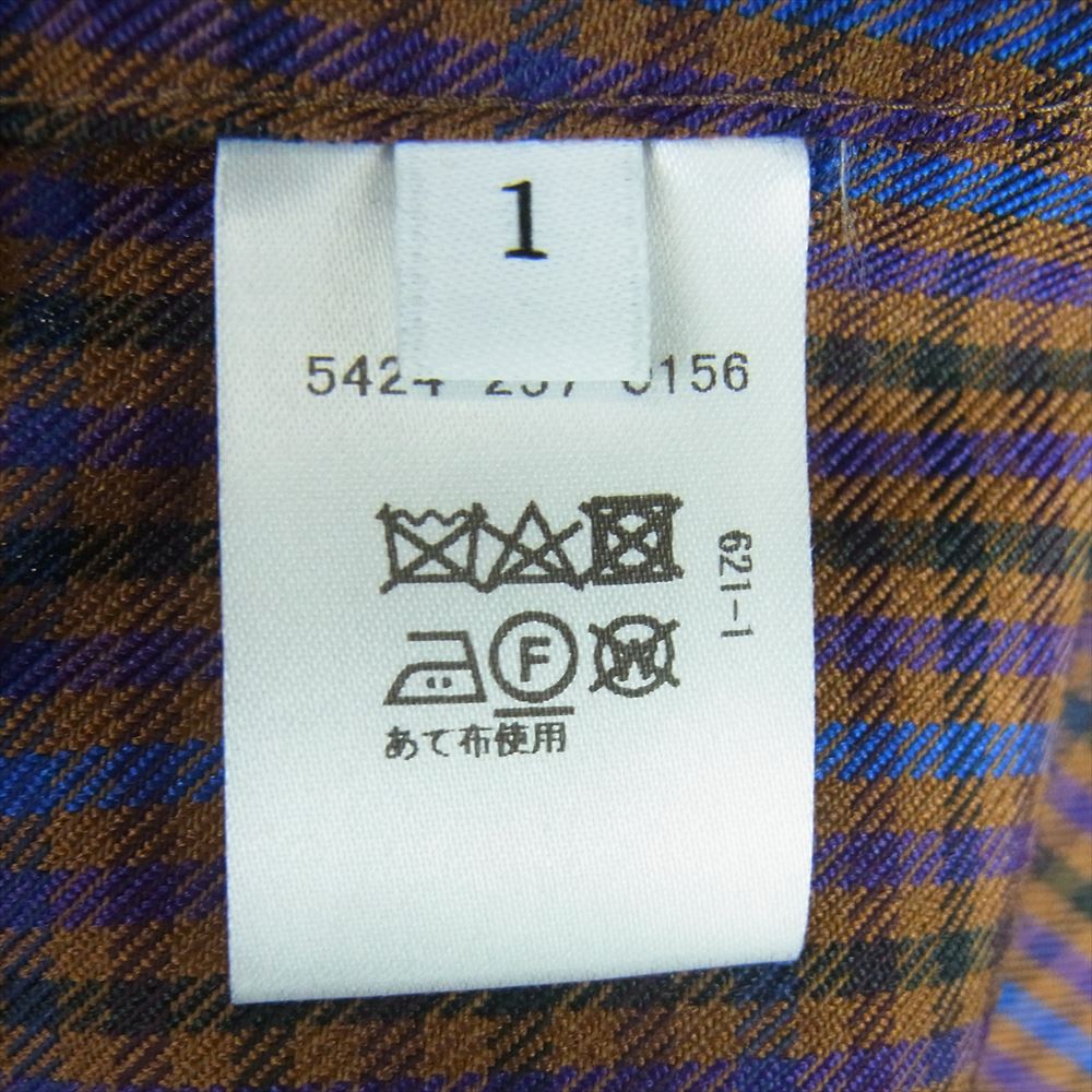 アストラット 5424-257-0156 ダブルクロス ラップ フレア チェック スカート ブラウン系 マルチカラー系 1【中古】