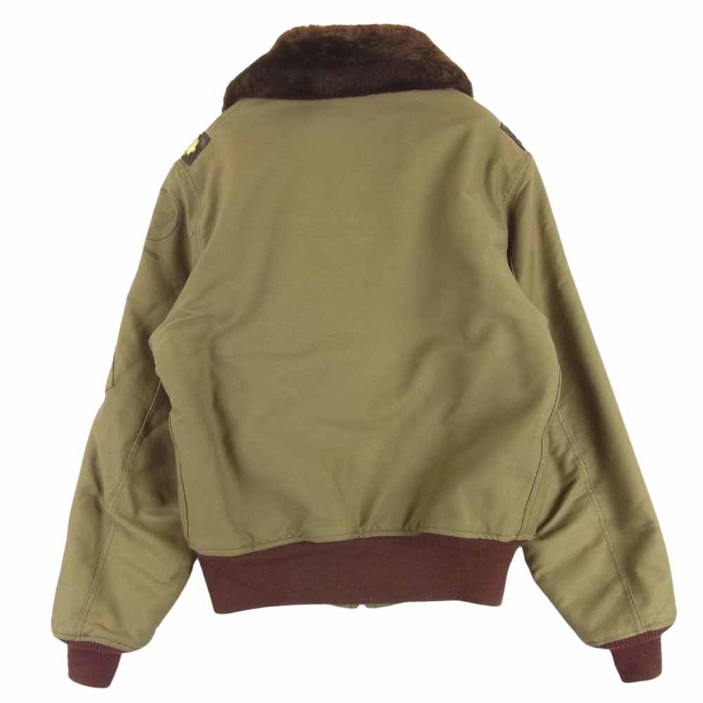 Buzz Rickson's バズリクソンズ M品番 B-15 COLVINEX 赤リブ ミリタリー ジャケット ベージュ系 36【中古】