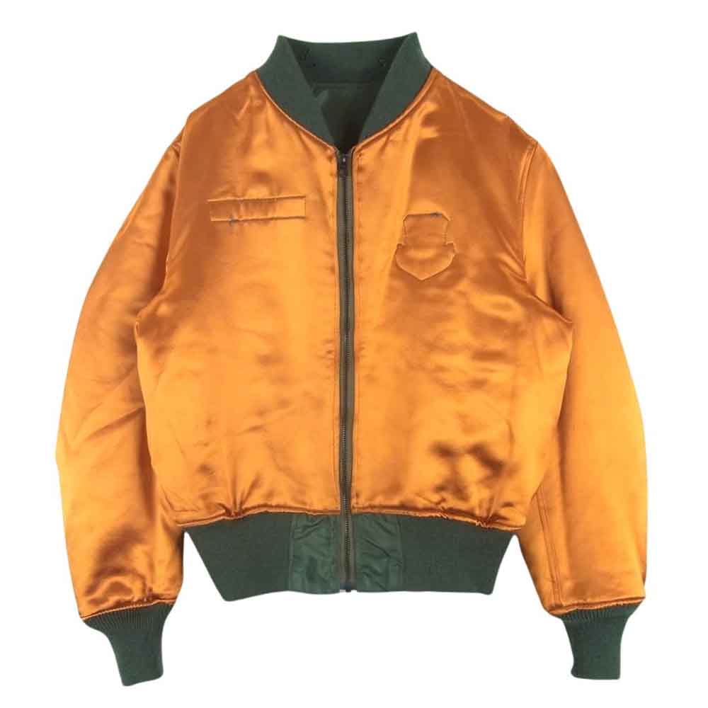 The REAL McCOY'S ザリアルマッコイズ 旧マッコイ L-2B CHUCK YEAGER チャック イェーガー フライト ジャケット カーキ系 オレンジ系 S【中古】