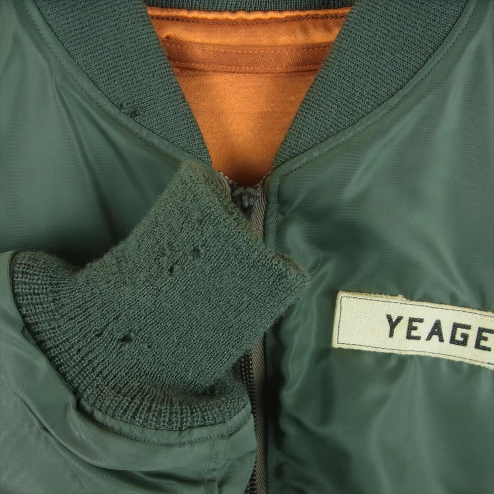 The REAL McCOY'S ザリアルマッコイズ 旧マッコイ L-2B CHUCK YEAGER チャック イェーガー フライト ジャケット カーキ系 オレンジ系 S【中古】