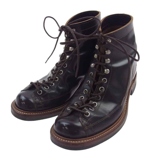 The REAL McCOY'S ザリアルマッコイズ 旧マッコイ ラインマン ブーツ ガラスフィニッシュ カウハイド ブラウン系 7.5E【中古】