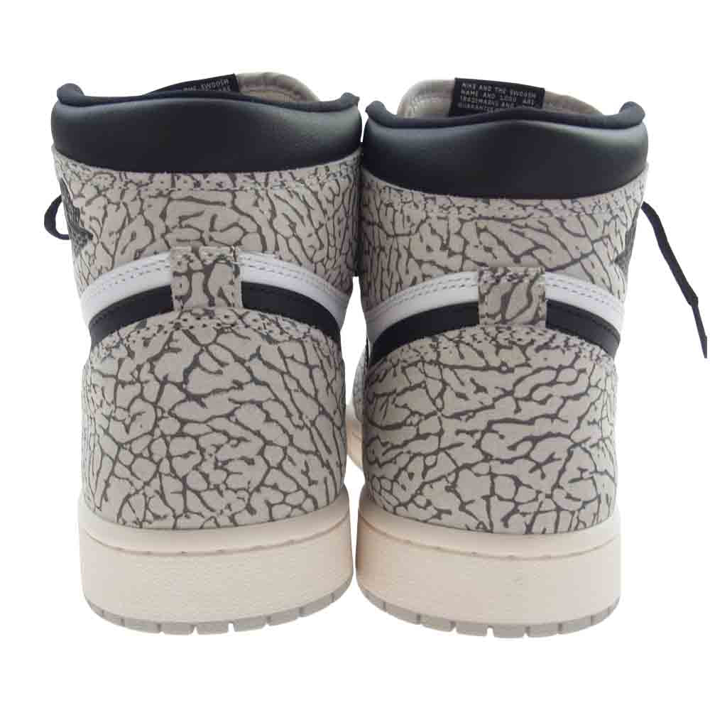 NIKE ナイキ DZ5485-052 AIR JORDAN 1 RETRO HIGH OG ホワイト セメント ハイカット スニーカー グレー系 ホワイト系 27.5cm【極上美品】【中古】