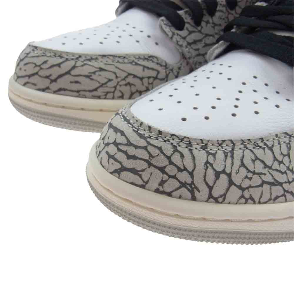NIKE ナイキ DZ5485-052 AIR JORDAN 1 RETRO HIGH OG ホワイト セメント ハイカット スニーカー グレー系 ホワイト系 27.5cm【極上美品】【中古】