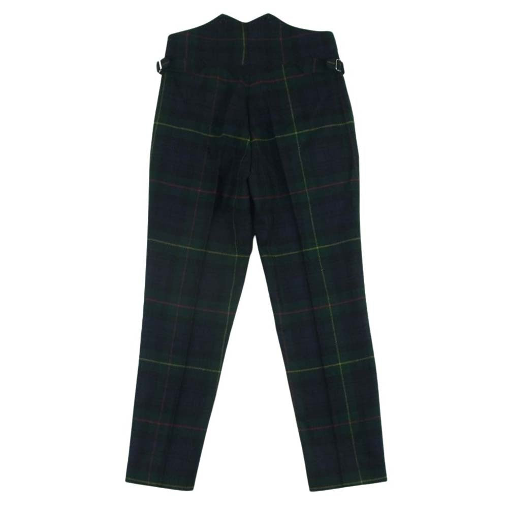ANATOMICA アナトミカ TANGO TARTAN STEWART タンゴ タータン スチュワート チェック ウール スラックス パンツ グリーン系 40【極上美品】【中古】