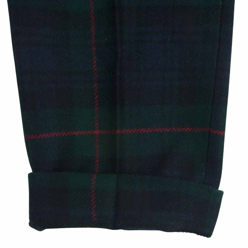 ANATOMICA アナトミカ TANGO TARTAN STEWART タンゴ タータン スチュワート チェック ウール スラックス パンツ グリーン系 40【極上美品】【中古】