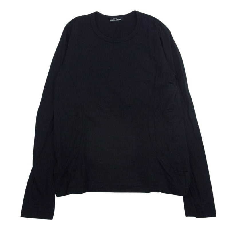 tricot COMME des GARCONS トリココムデギャルソン AD1995 TT-040010 90sヴィンテージ カーブ切替 ウールジャージー ニット カットソー ブラック系【中古】