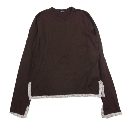 tricot COMME des GARCONS トリココムデギャルソン AD2000 TT100170 アーカイブ キュプラパイピング ウールジャージー ニット カットソー ブラウン系【中古】