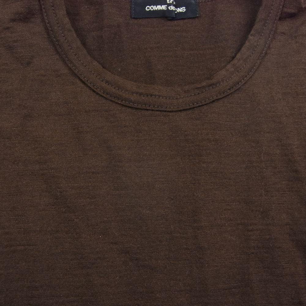 tricot COMME des GARCONS トリココムデギャルソン AD2000 TT100170 アーカイブ キュプラパイピング ウールジャージー ニット カットソー ブラウン系【中古】