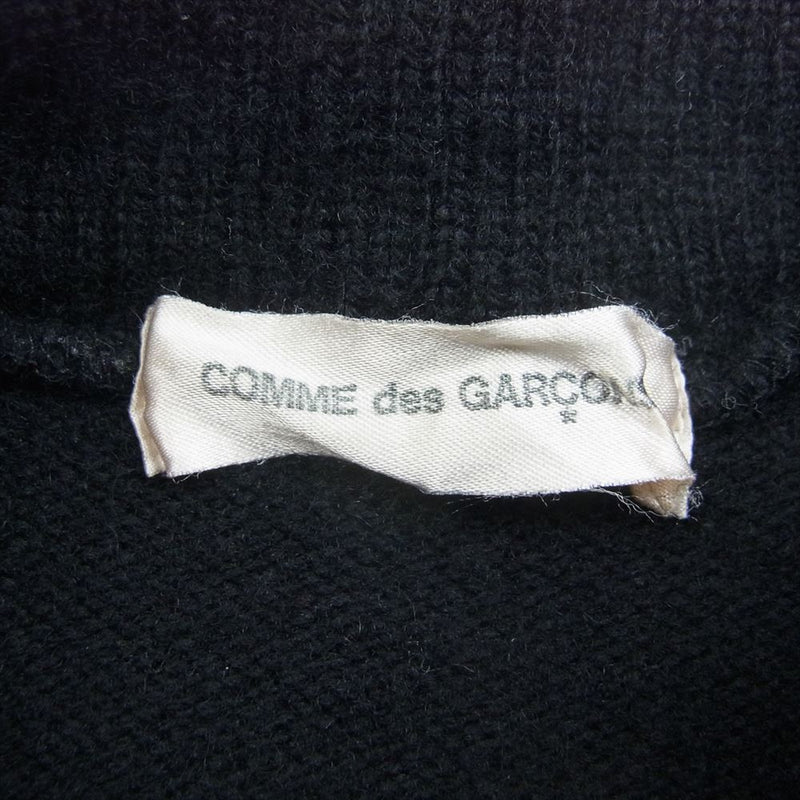 COMME des GARCONS コムデギャルソン AD2000 GT-040450 本ライン アーカイブ ファスナー ジップ切替 モックネック 長袖 ニット セーター ブラック系【中古】