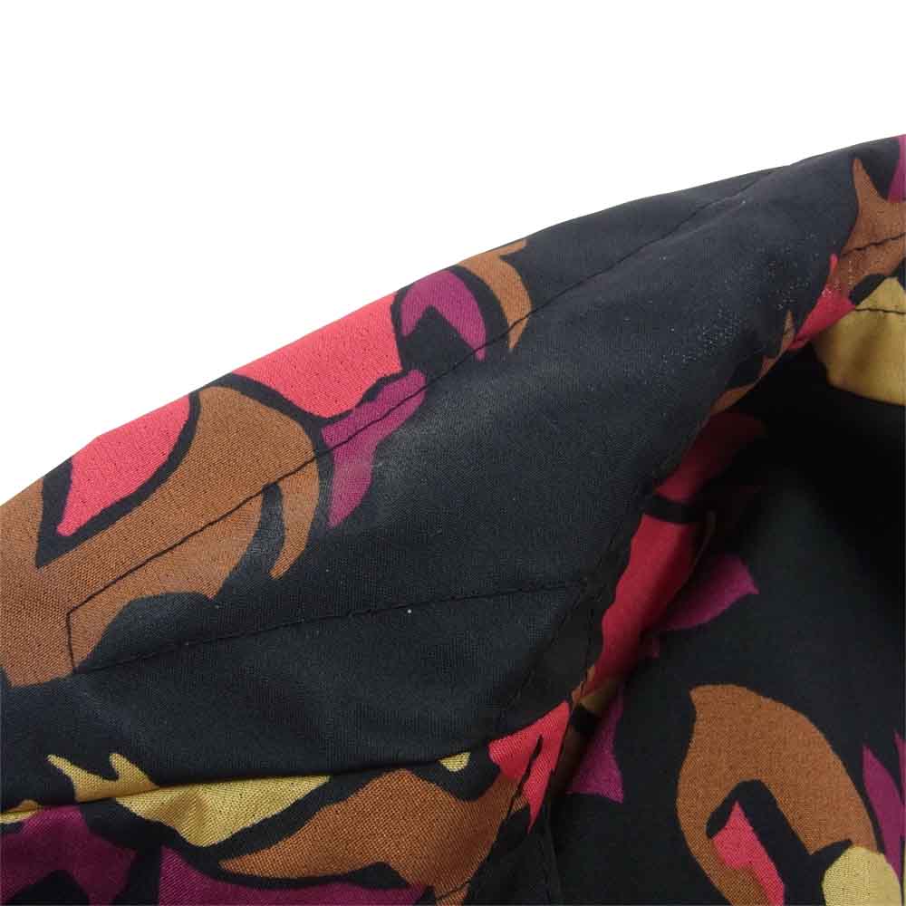 robe de chambre COMME des GARCONS ローブドシャンブルコムデギャルソン AD2000 RJ10017L RS100240 アーカイブ 裏地フラワー総柄 セットアップ テーラードジャケット 巻きスカート ブラック系 ピンク系 L【中古】