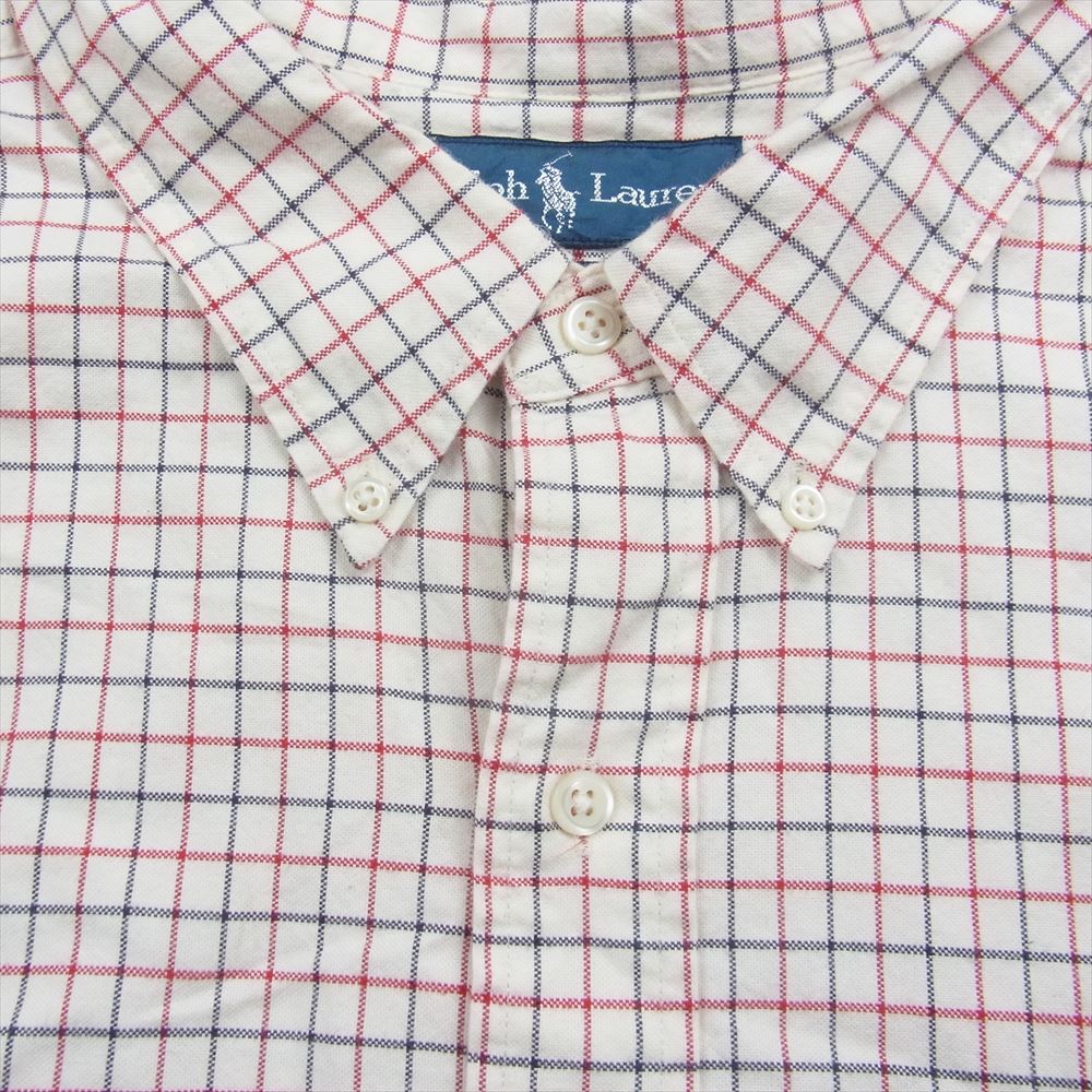 RALPH LAUREN ラルフローレン CLASSIC FIT BD ボタンダウン 長袖 シャツ ビッグサイズ ホワイト系 4XLT【中古】