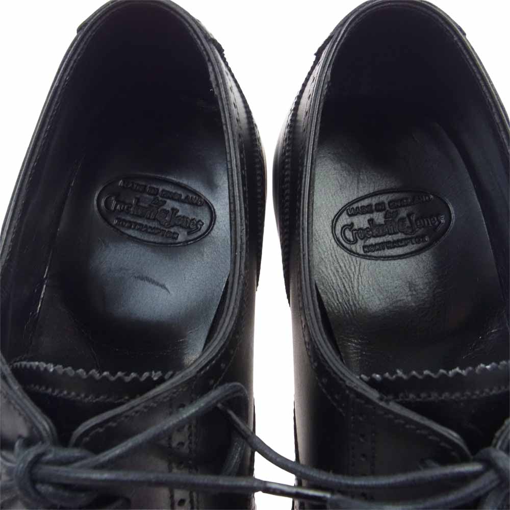 CROCKETT&JONES クロケットアンドジョーンズ 6172 12  ハンドグレード RED HILL レッドヒル 阪急別注 ウイングチップ ビジネスシューズ ブラック系 6E【極上美品】【中古】