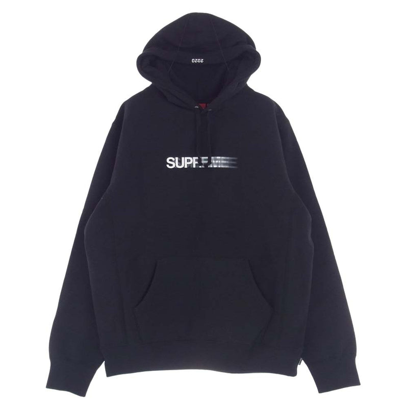 Supreme シュプリーム 20SS Motion Logo Hooded Sweatshirt モーションロゴ ロゴ フーディー プルオーバー パーカー ブラック系 M【極上美品】【中古】